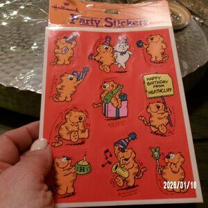 Vintage 1983 Hallmark Heathcliff sticker SHEETS 1 FULL SHEET 1 PARTIAL SHEET